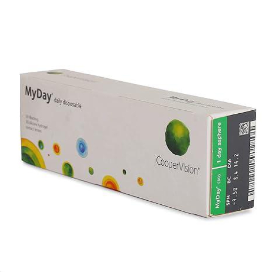 CooperVision My Day UV Spherical Daily Disposable Silicone Hydrogel Lenses (30 Lenses/Box) (-6.00 to -12.00)--7.00