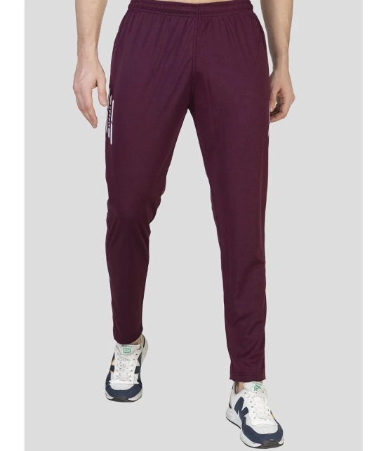 Zeffit - Maroon Lycra Mens Trackpants ( Pack of 2 ) - None