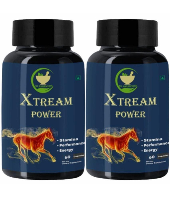 FIJ AYURVEDA Xtream Power Shilajit Capsule Supports Energy, Stamina & Vitality - 500mg 60 Capsules (Combo Pack)