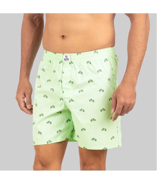 Supersquad Pack of 1 Cotton Mens Boxer- ( Light Green ) - None