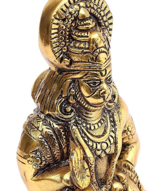 TISYAA - Brass Lord Hanuman Idol ( 14 cm )