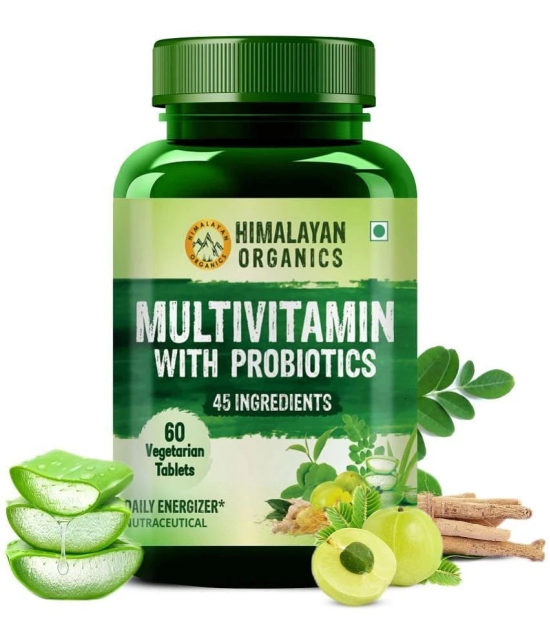 Himalayan Organics Multivitamin with Probiotics (60 Tablets) 45 Ingredients for Men & Women