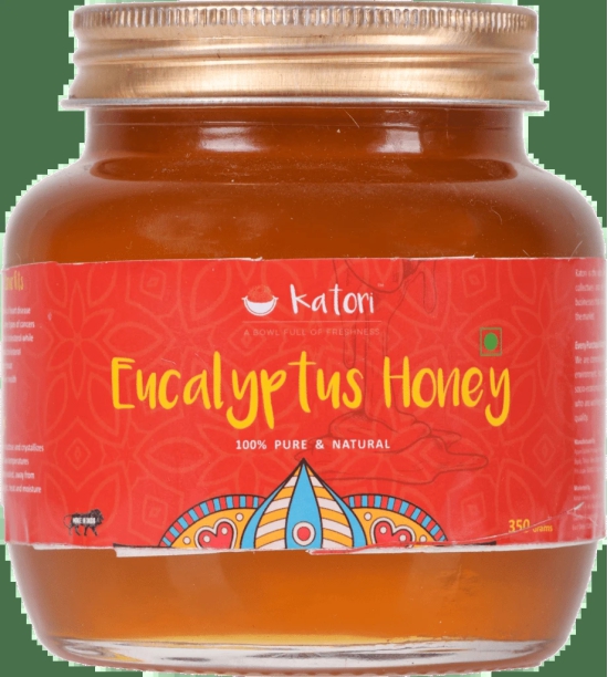 Katori Eucalyptus Honey Glass Bottle (350ml)