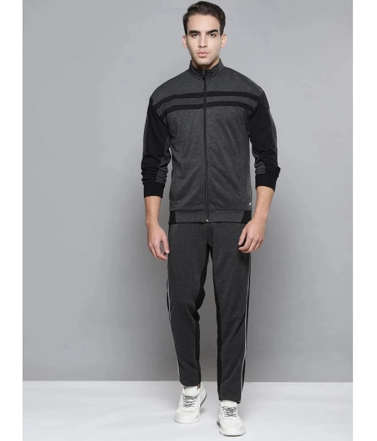 Alcis - Grey Cotton Regular Fit Colorblock Mens Sports Tracksuit ( Pack of 1 ) - None