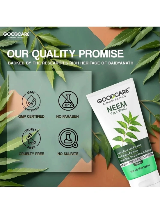 Goodcare Neem Facewash with neem, turmeric & saffron I Fights acne & pimples -100ml