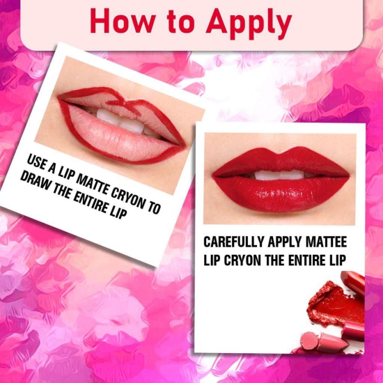 Buy 1 Get 1 free! Half N Half Matte Lip Crayon LS-19-01 HOT RED  (LS-19-01 HOT RED, 3.5 g)