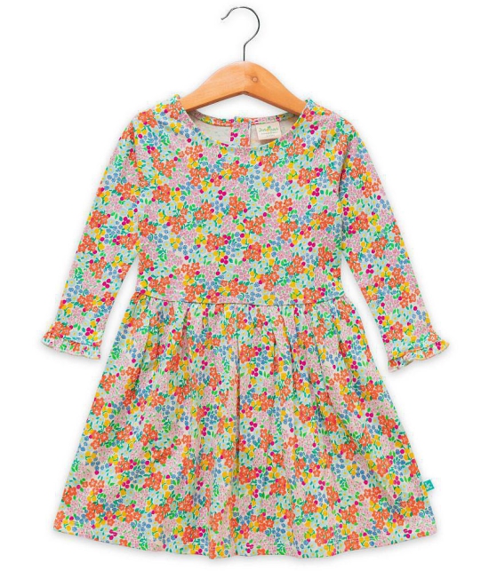 Juscubs - Multicolor Cotton Girls Fit And Flare Dress ( Pack of 1 ) - None