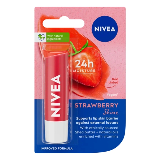 Nivea Strawberry Shine Lip Balm 4.8g | Nourished Lips