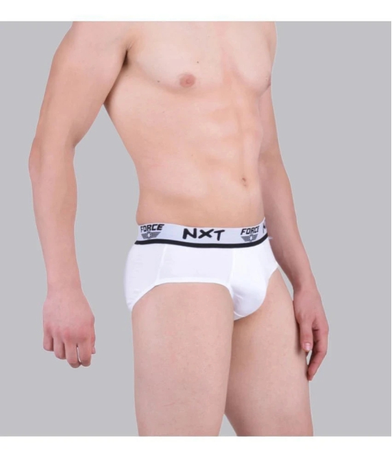 Force NXT Cotton Mens Briefs ( White ) - None