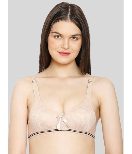 ILRASO - Beige Cotton Blend Lightly Padded Women's Plunge Bra ( Pack of 1 ) - None