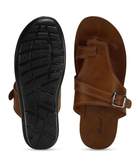 Paragon Tan Mens Leather Slipper - None