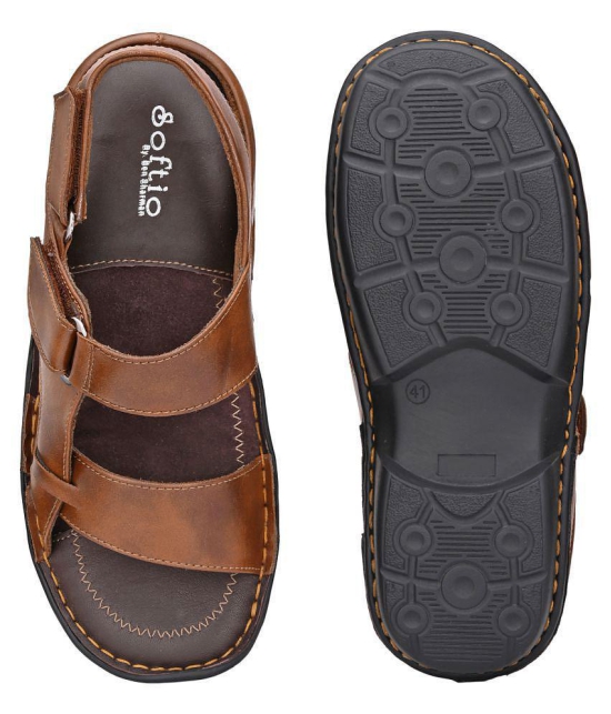 softio Tan Sandals - 7