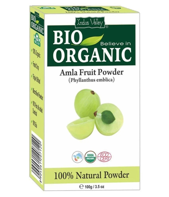 Indus Valley BIO Organic Amla + Bhringraj + Tulsi Powder- 3-in-1 Combo Pack