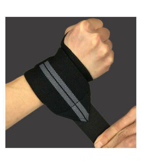 AJRO DEAL Gym Wrist Band with Thumb Support 1 Pair - One Size