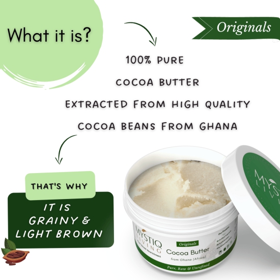 Natural African Organic Cocoa Butter for Body Lotion, Stretch Marks