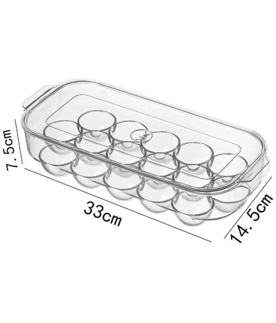 SHARUJA EggSafe Elite 16 Acrylic Transparent Egg Container ( Set of 1 ) - Transparent