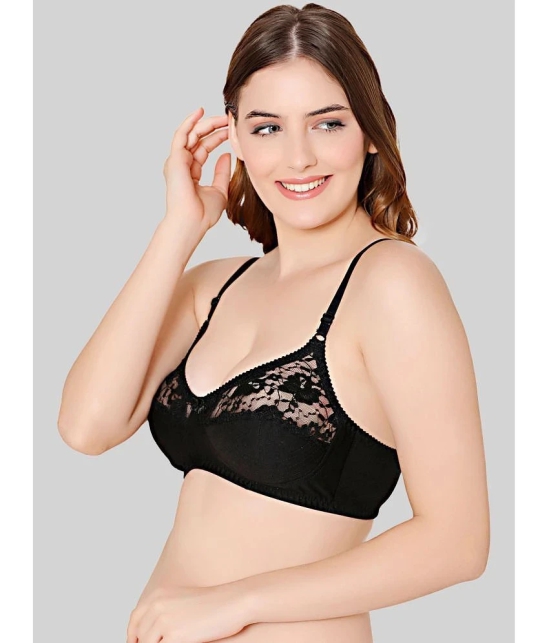 Bodycare Black Cotton Blend Lightly Padded Womens Everyday Bra ( Pack of 2 ) - None