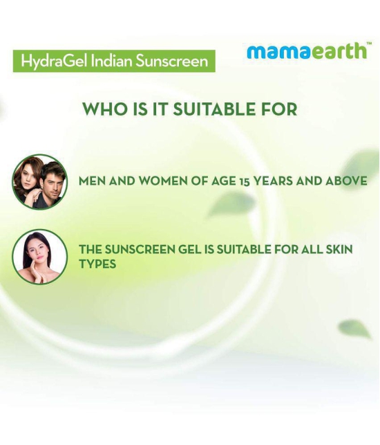 Mamaearth HydraGel Indian Sunscreen SPF 50, With Aloe Vera & Raspberry, for Sun Protection - 50g