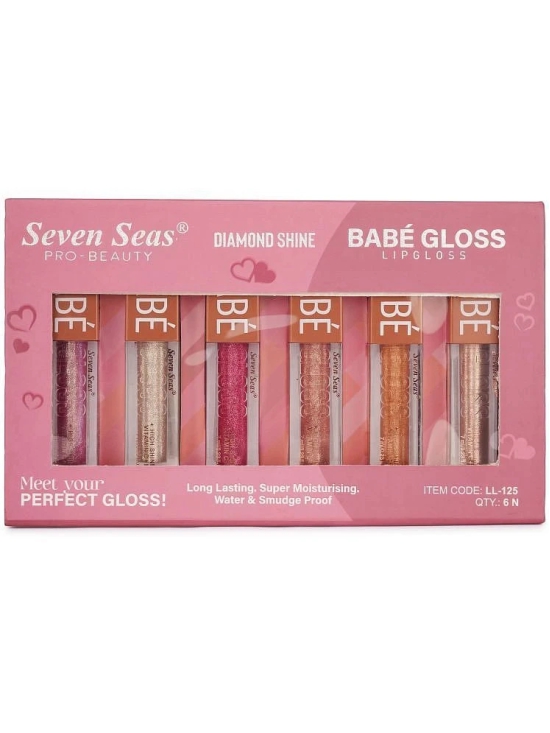 Seven Seas Babe Glittery Lip Gloss Water & Smudge Proof With High Shine Lip Color For Glossy Look