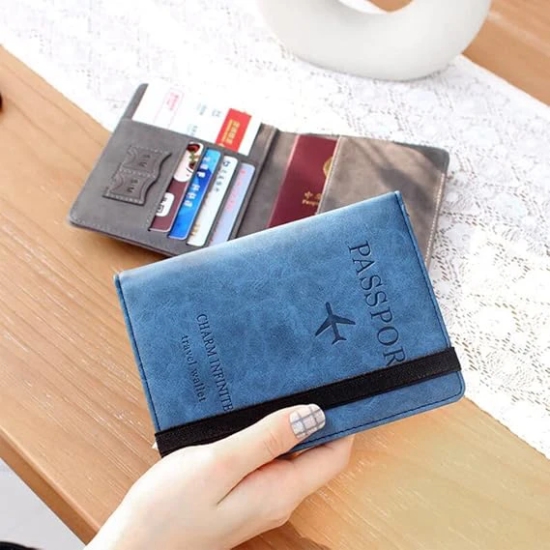 PrimeChoice Elegant Passport Cover: Stylish Protection for Your Travel Documents-Black