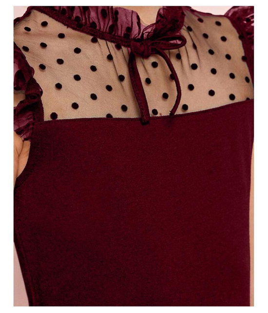 Addyvero - Maroon Cotton Blend Girls Bodycon Dress ( Pack of 1 ) - None