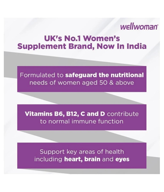 Wellwoman 50+ multivitamin health supplements for women- 30 tablets health supplement 30 no.s Multivitamins Tablets