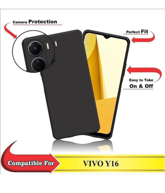 Case Vault Covers Silicon Soft cases Compatible For Silicon Vivo T2x 5G ( Pack of 1 ) - Black