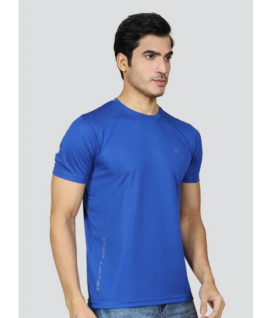 Supersquad Polyester Regular Fit Solid Half Sleeves Mens T-Shirt - Blue ( Pack of 1 ) - None