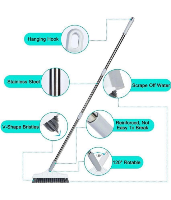 RAMDEV ENTEPRISE - Adjustable Floor & Tile Cleaning Brush with wiper