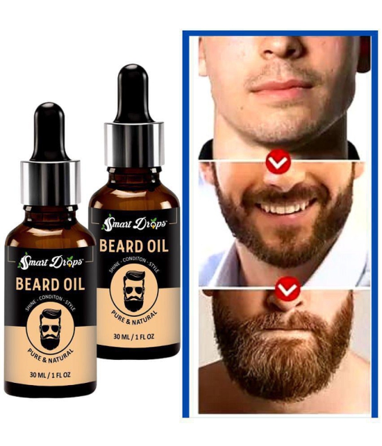 Smartdrops - 30mL Promotes Beard Growth Beard Oil ( Pack of 2 )