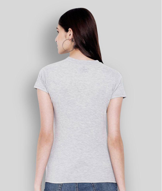 Fabflee - Cotton Regular Silver Women''s T-Shirt ( Pack of 1 ) - None