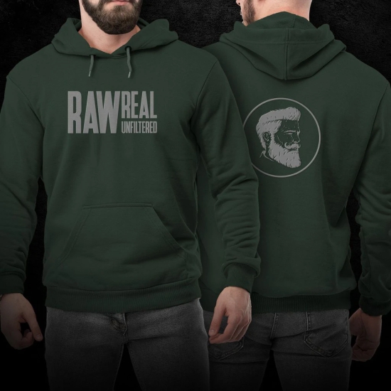 Beardo Raw Real Unfiltered Hoodie Green