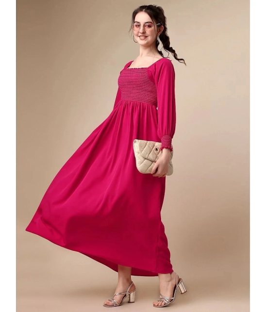 Sheetal associates - Pink Crepe Womens Gown ( Pack of 1 ) - None