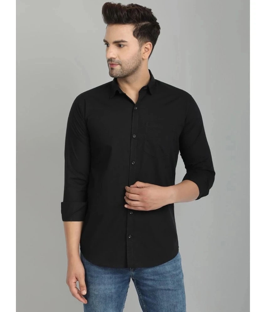 VERTUSY - Black Cotton Regular Fit Mens Casual Shirt ( Pack of 1 ) - None