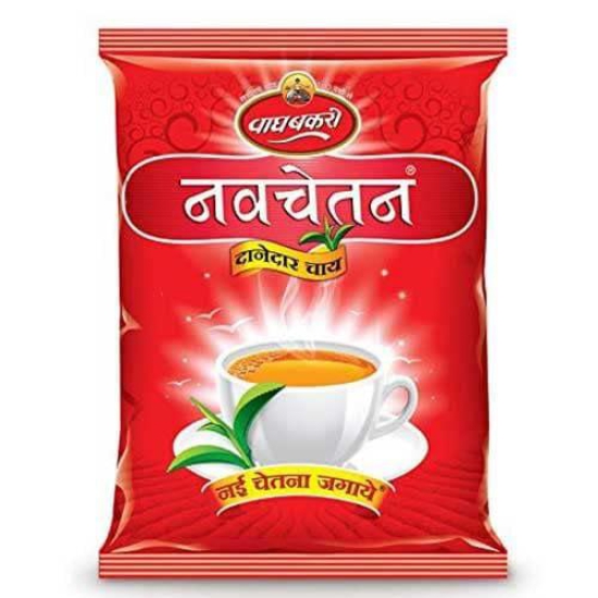 Wagh Bakri Navchetan Danedar Chai | Strong Leaf Tea | 250 Gm Pack | Pack of 2 | 500 Gm Pack