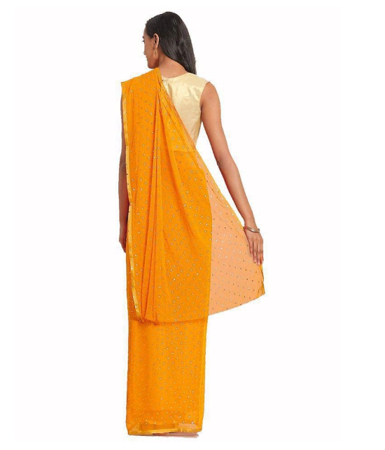 Bhuwal Fashion Yellow Georgette Saree