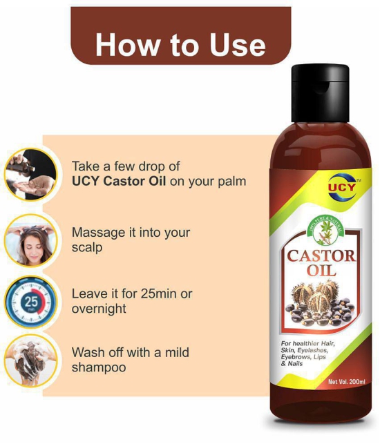 UCY Pure Castor Oil for Hair and Skin 200 mL