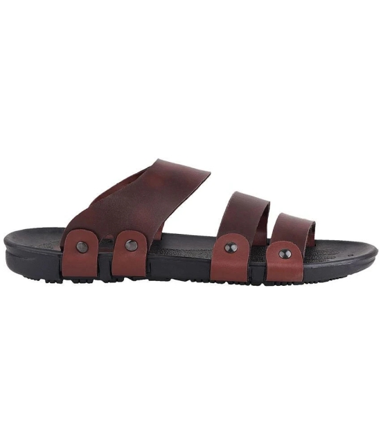 Secritas - Brown Mens Leather Slipper - None