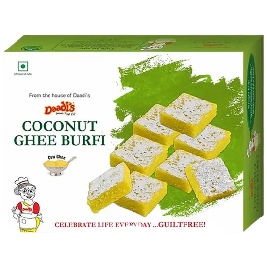 Daadis Ghee Coconut Burfi, 200 Gm