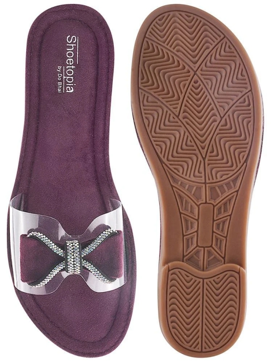 Shoetopia Maroon Womens Flats - None