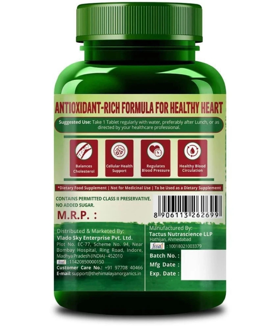 Himalayan Organics Heart Care Supplement with Arjuna Bark, Grape seed,Cinnamon, Garlic 60 Veg Tab