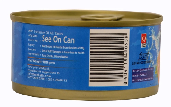 Oceans Secret Tuna Chunks In Spring Water, 180 Gm