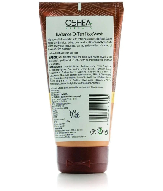 Oshea Herbals Radiance D-Tan Face Wash 120grams