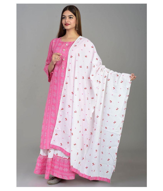 Lee Moda - Pink Straight Rayon Women's Stitched Salwar Suit ( Pack of 1 ) - XXL