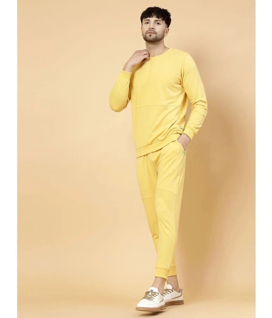 Rigo - Yellow Cotton Regular Fit Mens Tracksuit ( Pack of 1 ) - None