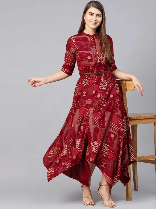 Juniper - Maroon Rayon Womens Gown ( Pack of 1 ) - None