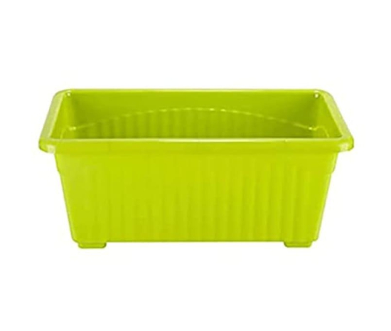 13 Inch Green Rectanglar Plastic Window Planter