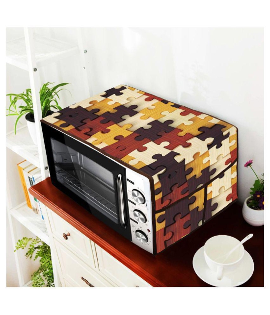 E-Retailer Single Polyester Brown Microwave Oven Cover -