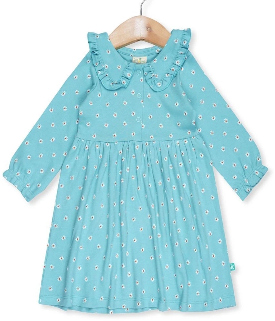 Juscubs Pack of 1 Baby Girls Cotton Dress ( Blue ) - None