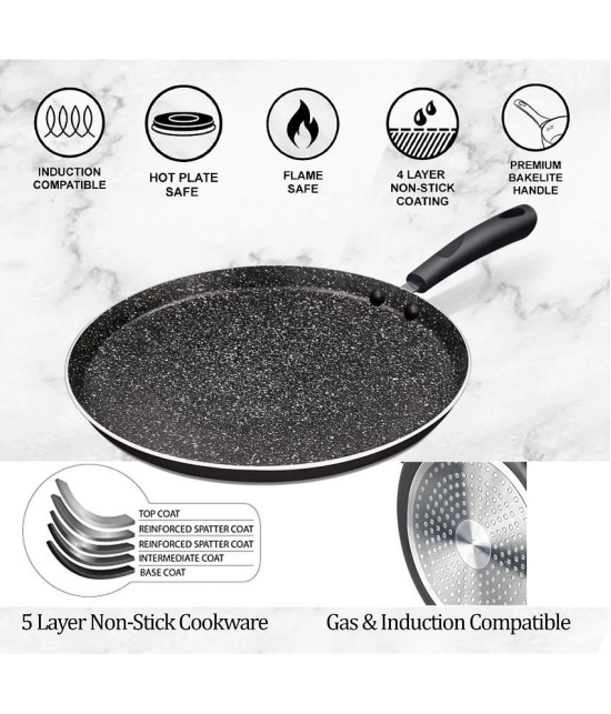 Milton Pro Cook Granito Induction Omni Tawa, 32 cm, Black